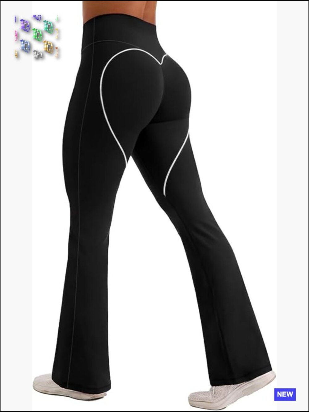 High Waisted Flared Butt Lifting Leggings Tummy Control Yoga Pants